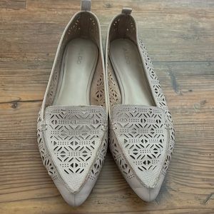 Aldo dusty pink leather flats